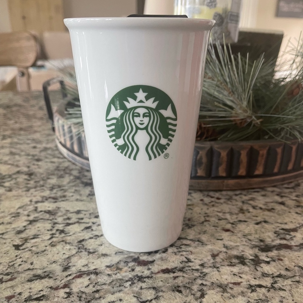 Starbucks ceramic travel mug